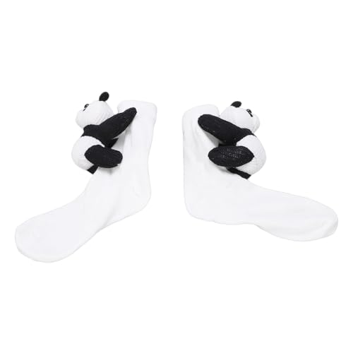 TOPINCN Calcetines con Estampado Animal Calcetines de Animales de Punto 3D de Felpa para Abrazar las Piernas de Animales con Algodón Transpirable y Tecnología de Punto Cálido (PANDA)