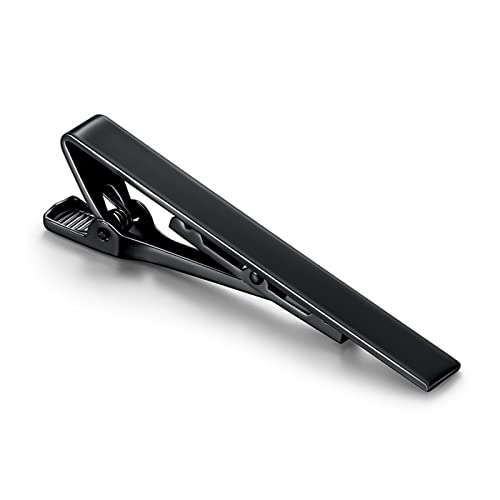 Image of 1 /2 /3Pcs Tie Clips for Men Black Tie Bar Clip Set for Regular Ties Necktie for Wedding Anniversary Business Best Gift Skiny Necktie Meeting Gold Black Long(2.28 inch*0.24 inch) Short (1.69 inch*0.24 inch)