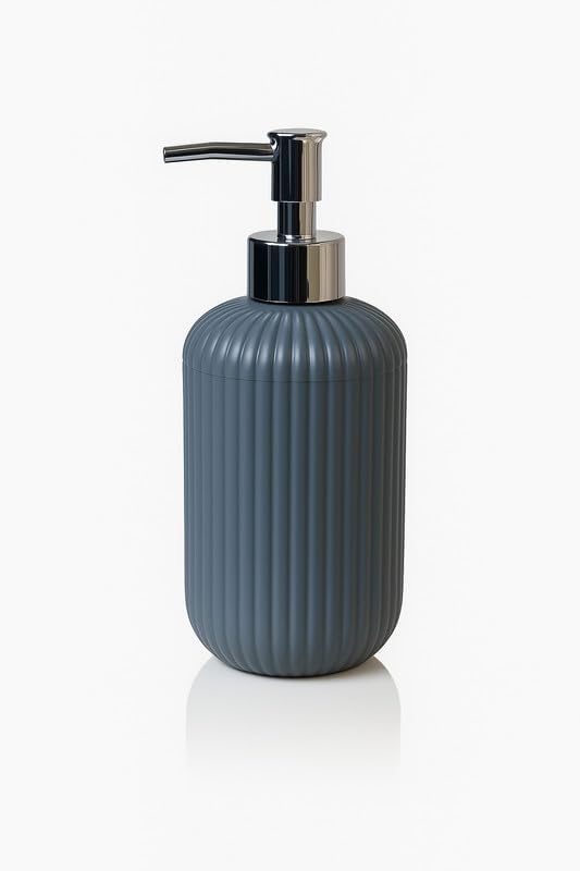Image of 3PCS Set Bathroom Soap Dispenser Set with Toothbrush Holder and Vanity Tray Unbreakable (Grey)