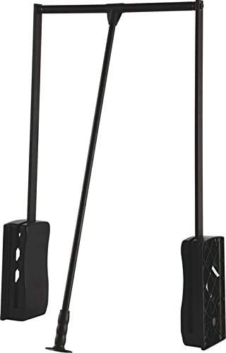 Pull Down Closet Rod, Heavy duty 33 lbs Load Capacity (Black) (Black)