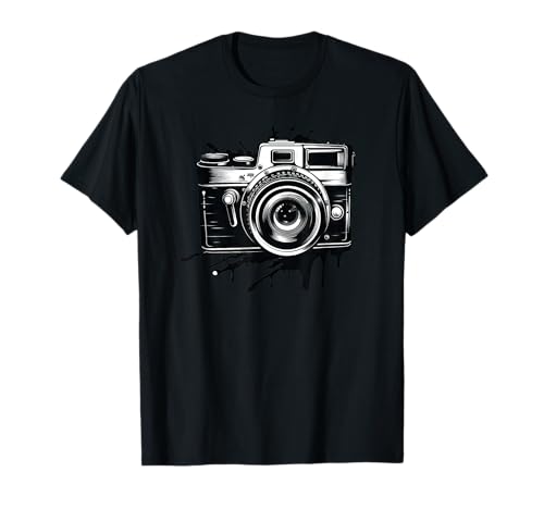 Capture The Moment Vintage Camera Photographer Print T-Shirt
