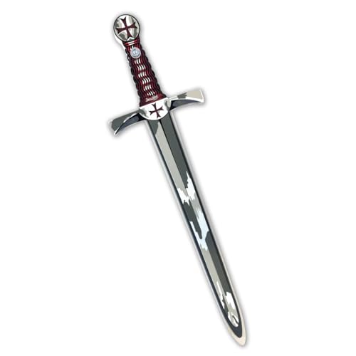 Liontouch - Espada de Caballero Cruzado Maltés, Niños Edades de 3-8 Años | Juguete de Espuma de Tema Medieval de Cruz Roja | Accesorio Seguro para Batallas, Disfraces y Trajes de Caballero