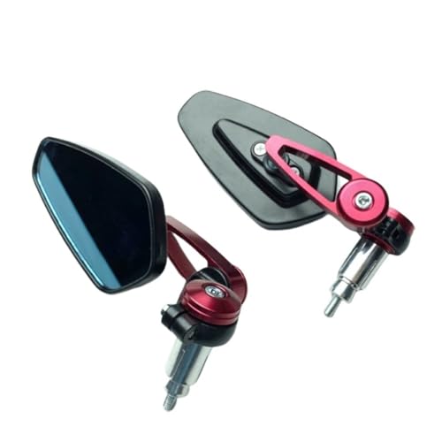 Rétroviseurs moto 7/8 22mm rouge pour guidon de scooter et moto universel