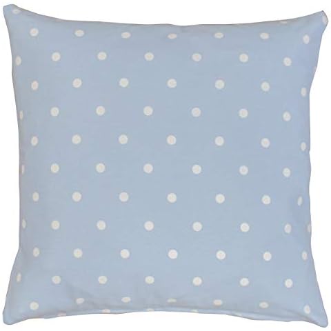 Linen Loft Duck Egg Blue Polka Dot Cushion Cover Cover