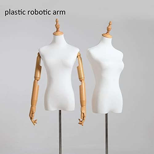 Torso Mannequin Stand, Female Mannequin Torso Dress Form, Height Adjustable Half Body Woman Model for Shop Window Clothing Display, 6 Styles