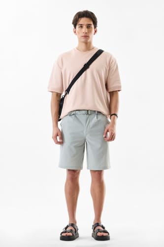 Image of SNITCH Men Casual Shorts | Regular Fit Mid Rise Solid Design | Lightweight 100% Nylon with Smooth Texture & Utility Pockets for Summer & Casual Wear