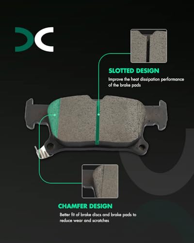 Image of SCITOO D1923 Rear Ceramic Brake Pads Sets w /Hardware Replacement For Buick For Envision 2016-2020