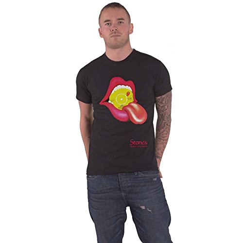 Image of Rolling Stones The T Shirt Angie Goats Head Soup Logo Official Mens Black Medium