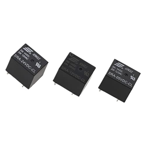 Relé SRA-24VDC-CL 24V de 5 pines interruptor electrónico para circuito impreso T73 automotriz negro