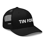 Tin Foil Hat, Embroidered Mesh Back Hat, Conspiracy Hat, Red Pill Hat, Flat Earther, Free Thinker Hat