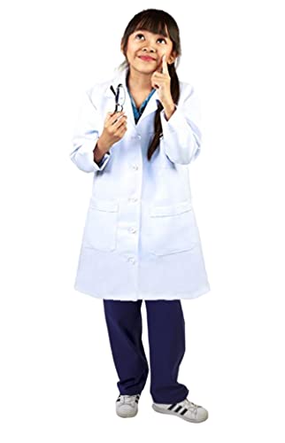 M&M Scrubs Childrens Lab Coat-Soft Fabric (5/6) White #TOP3