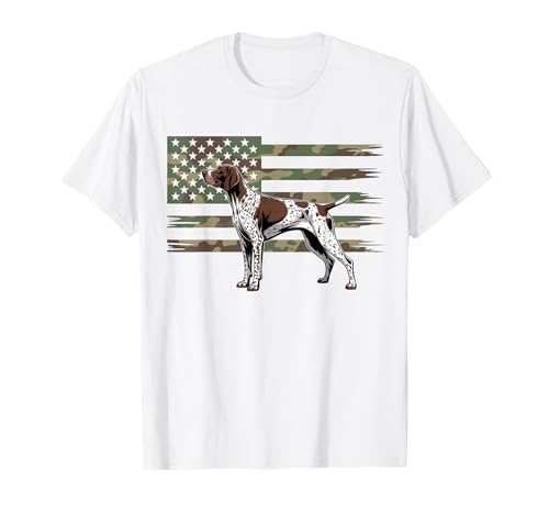 German Shorthaired Pointer Camouflage American Dogs Lovers T-Shirt