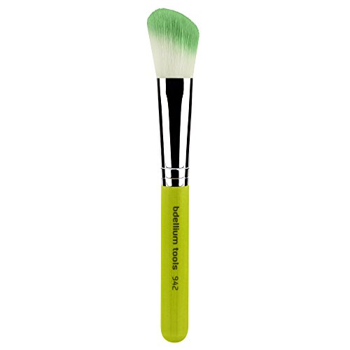 Bdellium Tools Professional Eco-Friendly Makeup Brush Green Bambu Series with Vegan Synthetic Bristles - Slanted Contour 942