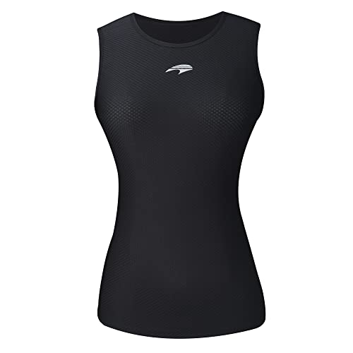 bpbtti Women's Quick Dry Sleeveless Base Layer Cycling Undershirt Mositure Wicking Tank Tops Running Vests - Image 3