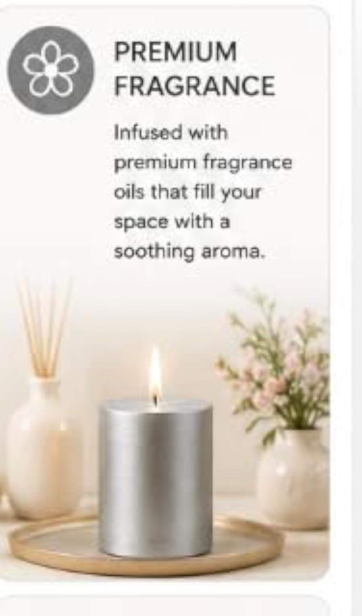 Scented Silver Candles, Handcrafted Gift