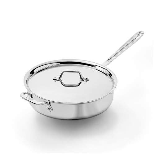 All-Clad D3 Stainless Steel 4 Qt Saut Pan with Lid Made in the USA