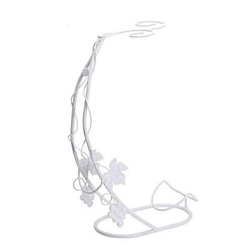 Soporte para botella de vino metal plata 1 botella miniatura 6