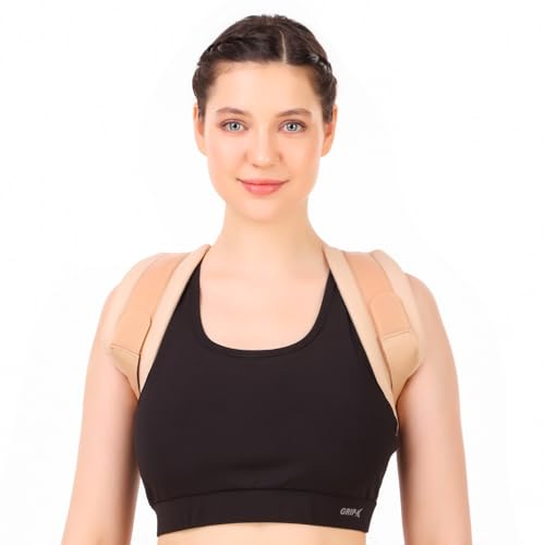 Image of Clavicle Support Fully Adjustable Upper Back Support Durable Posture Brace for Shoulder (M)