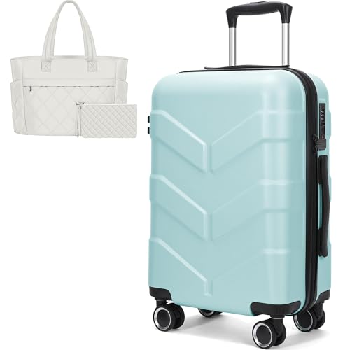 TILYMOL Carry On Luggage Suitcase/Quilted Puffer Tote Bag