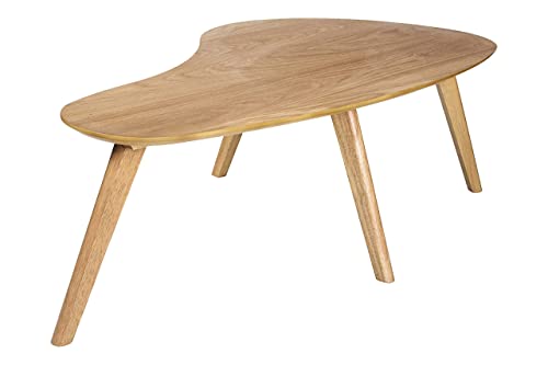 Inmod Kidney Shaped Coffee Table, White Oak Mid Century Modern Coffee Table #TOP4