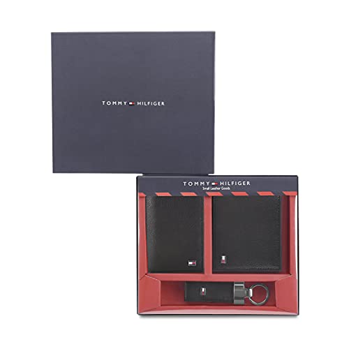 Tommy Hilfiger Men's Leather Wallet, Card Case and Key Fold Combo, Black (TH/STALIN/WALL/CC/KF/01) 10 31c16IaBcQL