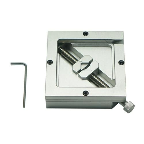 Plantilla BGA de 90 mm con 10 plantillas para soldadura resistente, abrazadera de soporte de plantilla de metal plateado compatible con herramientas de desoldadura PCB