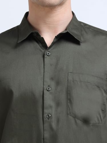Image of Miraan Men's Satin Long Sleeve Casual Shirt (GASATIN)