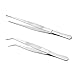 Produktbild Gebogene Pinzette, stumpfe Pinzette, 25 cm, Edelstahl, professionell, rutschfest, lang, gerade Pinzette, 2 Stück, abgewinkelte Pinzetten für Wasserhaustiere, Korallen, Basteln, Kochen, Reparatur
