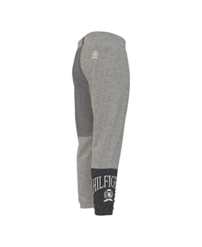 Tommy Hilfiger Calça de moletom masculina Essential Fleece Jogger, Cinza médio mesclado, M