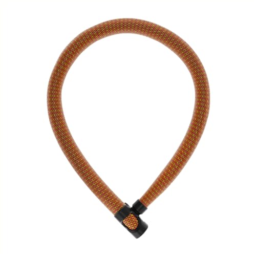 ABUS Kettenschloss IVERA Chain 7210 – Fahrradschloss mit hochflexibler IvyTex-Kunstfaserummantelung – ABUS-Sicherheitslevel 8 – 110 cm – Orange