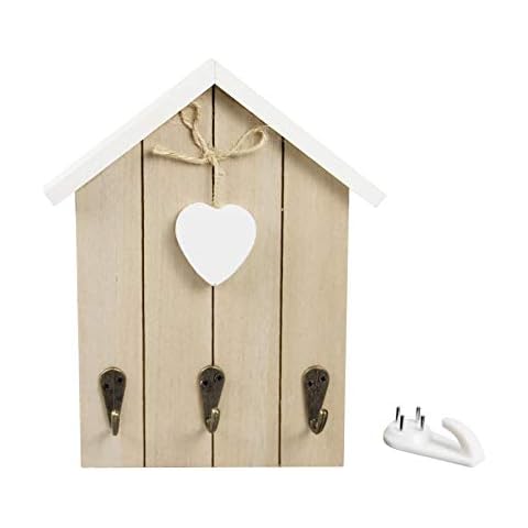 Nwvuop Wall-Mounted Wooden Key Holder Cover