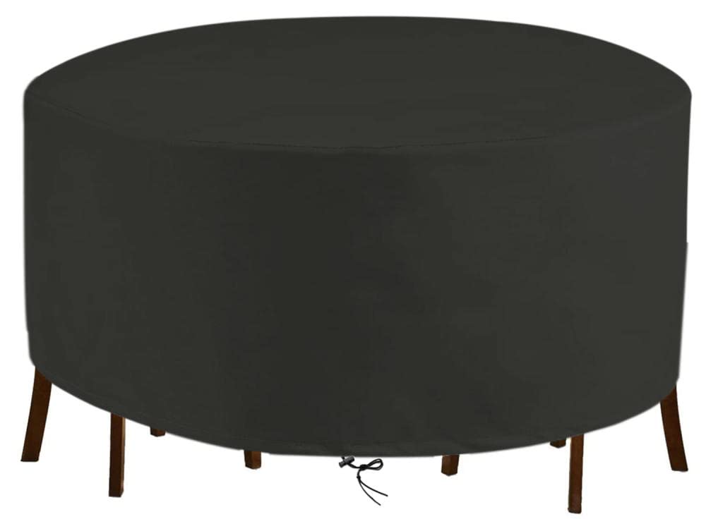 Copertura rotonda impermeabile per mobili da giardino, 239 x 58 cm, resistente alle intemperie, protezione anti sbiadimento