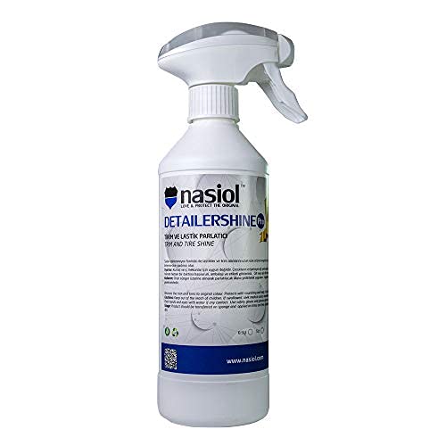 Nasiol DetailerShine Pro Trim and Tire Shine Spray , Trim Shine Spray , Exterior Trim Detailer , Best Tire Shine Products , Car Detailing Supplies ,Automobile Trim , 17 fl oz.