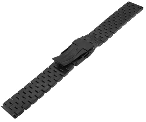 Image of Brushed Metal Watch Bands for Men Women Solid Stainless Steel Watch Band 18 /20 /22 /24 /26mm Watch Bracelet Strap Deployment Double Lock Deployment Buckle Black Silver Blue Gold