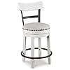 Signature design by ashley valebeck 245 modern swivel counter height barstool whitewash  urban country home decor