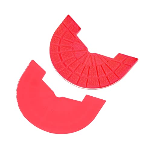 Image of HARFINGTON 1pair Shoe Sole Protector for Sneakers Size 10-11 Non Slip Pad Heel Plates Repair for Men and Women, Red