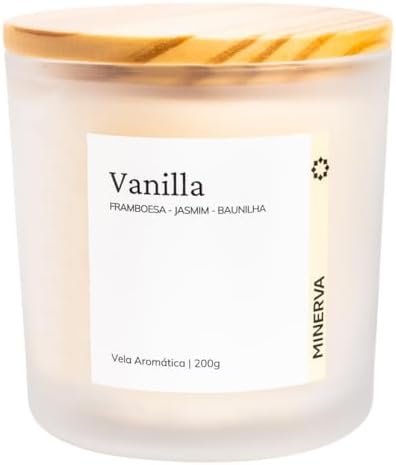 MINERVA - Vela Aromática Aromatizada Perfumada Artesanal (200g, V...