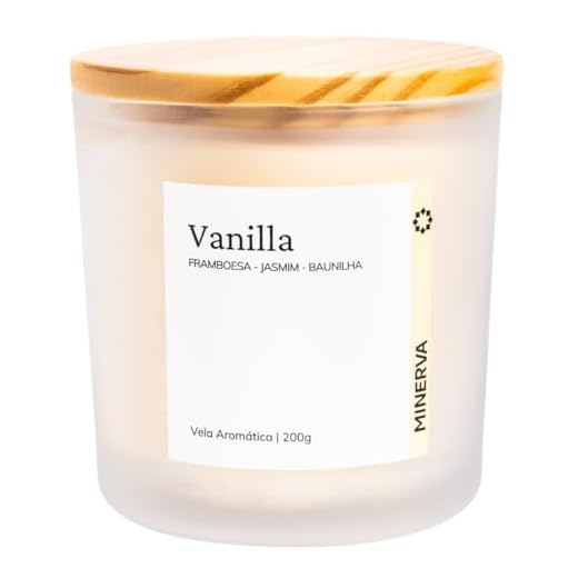 MINERVA - Vela Aromática Perfumada Artesanal Vanilla BAUNILHA - 200g