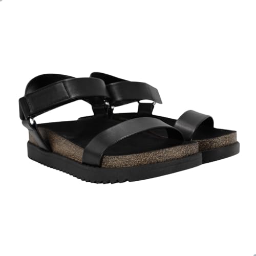 Sandalia Moleca 5500.103 Papete Salto Plataforma Tratorada Feminino