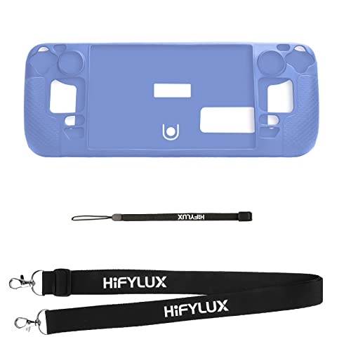Gdraco Silikonhülle für Steam Deck 2022, Ganzkörper-Silikon Soft Cover Case Protector, Umfassende Kühlung Rutschfest und Anti-Kollisionsfest Kompatibel Schutzhülle für Valve Steam Deck Konsole (Blau) Cover