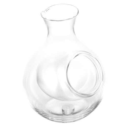 OFFSCH Decanter Vino in Vetro Cristallo Elegante Dispenser Raffredda Brandy Caraffa Per Aromi Intensificati e Decorazione Casa