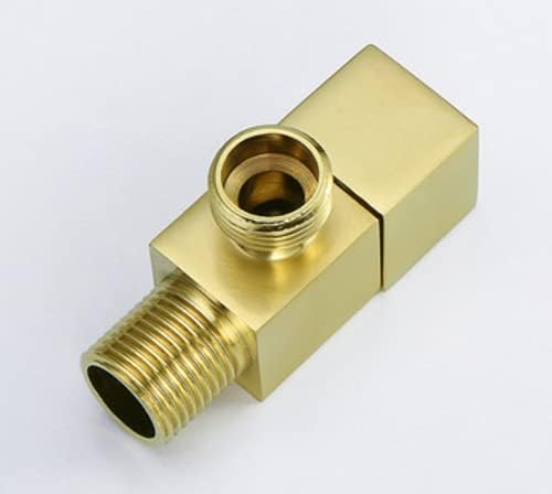 Miniatura 9 de HONGBEC Válvula de parada angular moderna de latón macizo con cierre de cuarto de vuelta, ducha de baño de agua, válvula de cierre para rociador de