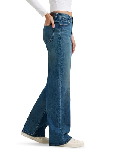 Wrangler Women's Mid Rise Loose Straight Jean2