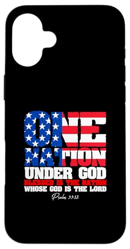One Nation Under God Patriotic Spirit �O���t�B�b�N�B �X�}�z�P�[�X iPhone 16 Plus �p