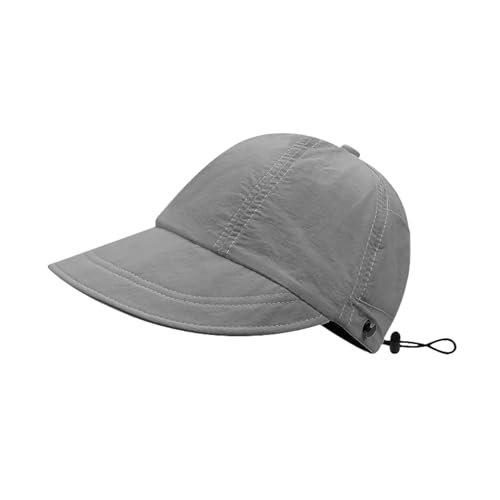 Moguxb Unisex Cappelli da Sole Anti UV Pieghevole Cappellini da Baseball da Donna Grigia Cappelli da Esterno per Viaggi attività all'aperto