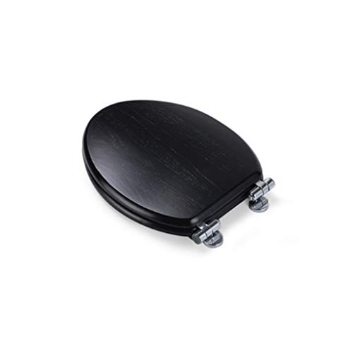 Wc Sitz, Toilleten Sitz Retro Walnuss Verdickter Toilettensitz V-förmiger Leiser Toilettensitz for Den Hausgebrauch (Farbe : D)