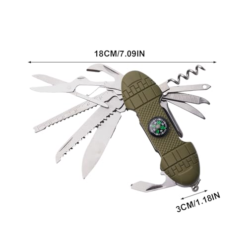 Outil multifonction pour camping robuste en acier avec porte-clés - 4