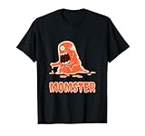 Momster Scary Orange Slime Monster Halloween Mom Camiseta