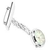 VILLCASE Orologio da Infermiere Orologio da Taschino Spilla di Sicurezza in Metallo e Vetro, Elegante per Professionisti Medici Durante la Settimana degli Infermieri