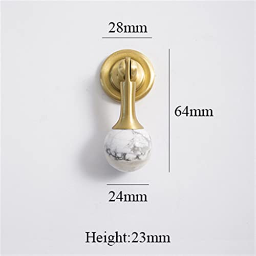 Boutons et poignées de porte armoire commode en pierre de cristal rose blanc